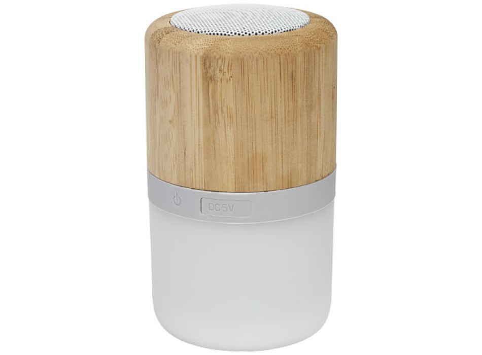 Speaker Bluetooth® in bambù Aurea con luce 