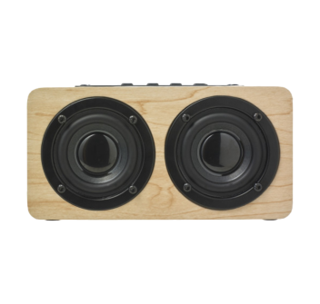 Speaker wireless, doppi altoparlanti, in legno
