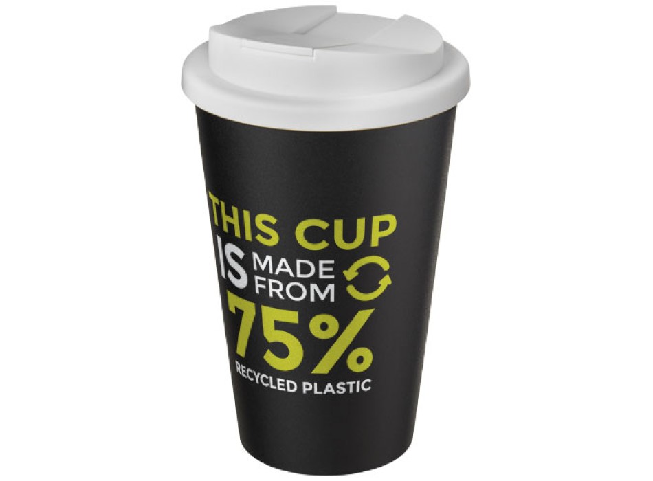 Tazza Americano® Eco da 350 ml in materiale riciclato e con coperchio ermetico