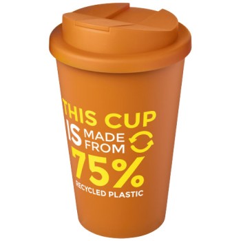 Tazza Americano® Eco da 350 ml in materiale riciclato e con coperchio ermetico