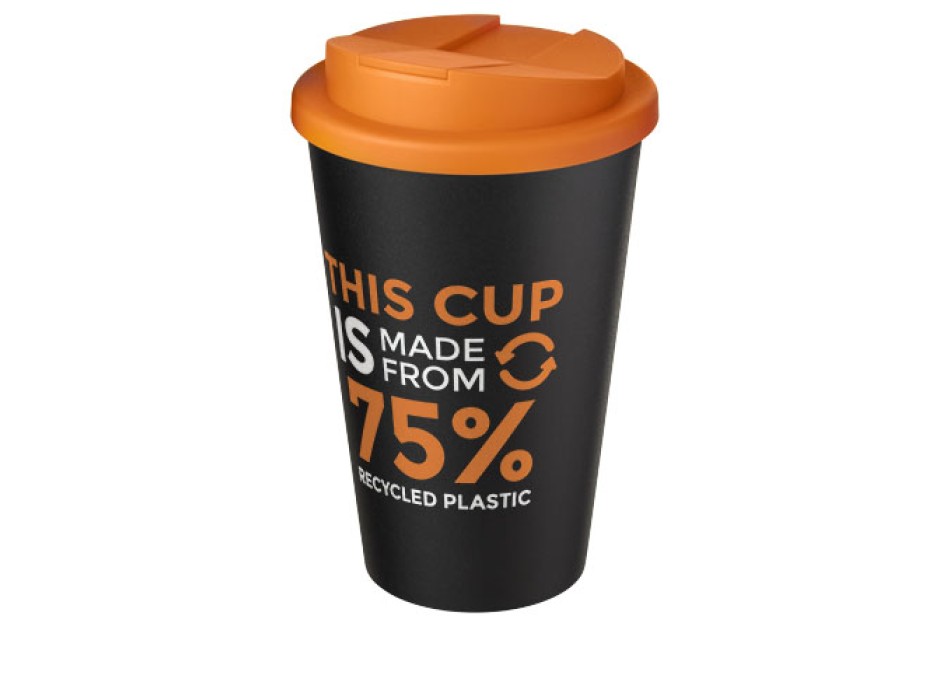Tazza Americano® Eco da 350 ml in materiale riciclato e con coperchio ermetico