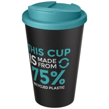 Tazza Americano® Eco da 350 ml in materiale riciclato e con coperchio ermetico