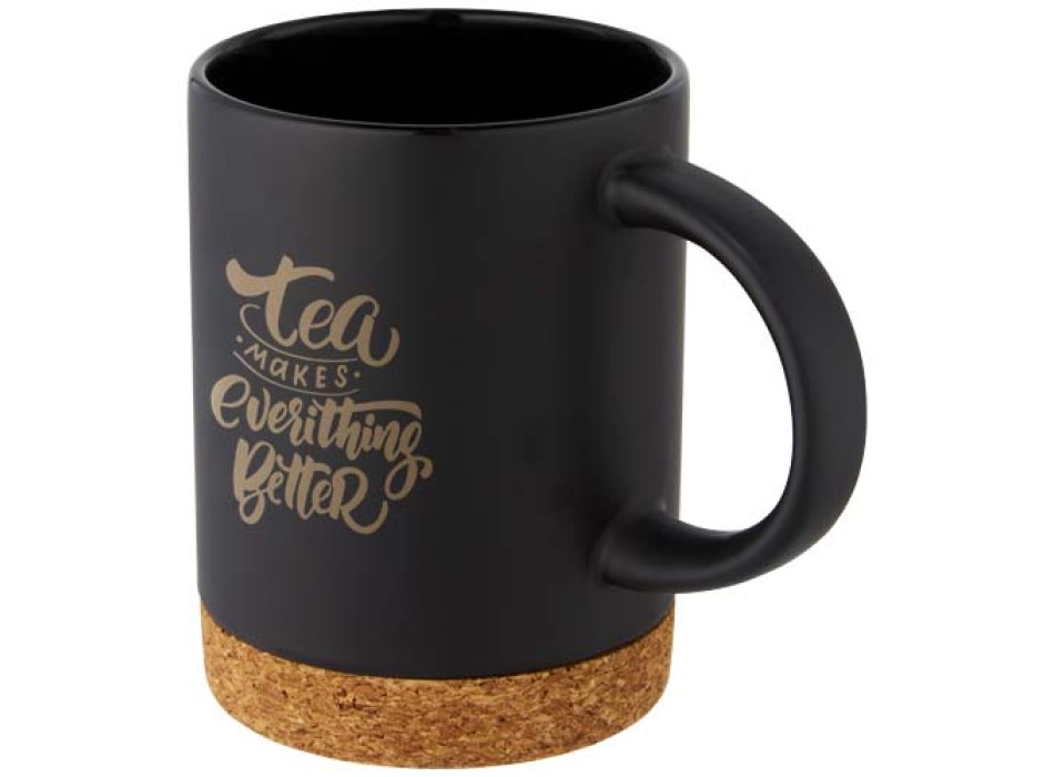 Tazza in ceramica da 425 ml con base in sughero Neiva