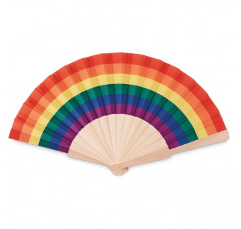 BOWFAN - Rainbow wooden fan
