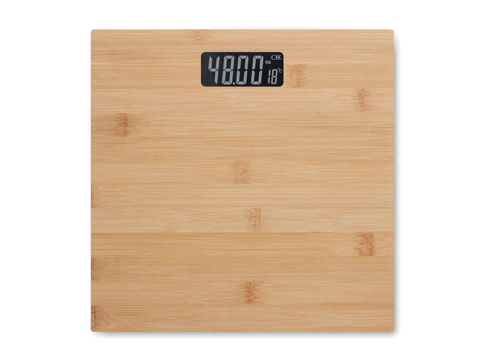 SCALE WEIGHTS - Bamboo bathroom scale